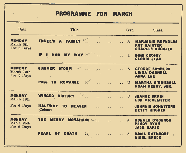 Haymarket Theatre Programme